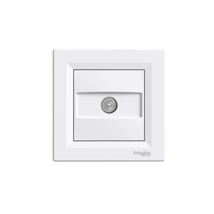 TV Розетка белая проходная Schneider Electric Asfora EPH3200221