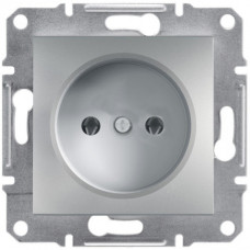 Розетка без заземления Алюминий Schneider Electric Asfora EPH3000161