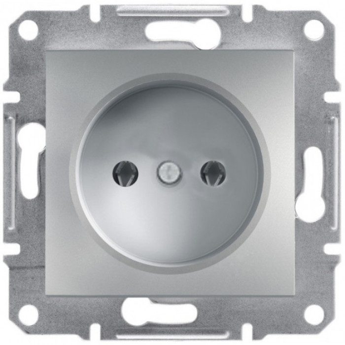 Розетка без заземлення Алюміній Schneider Electric Asfora EPH3000161