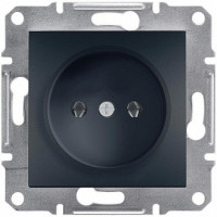 Розетка без заземлення Антрацит Schneider Electric Asfora EPH3000171