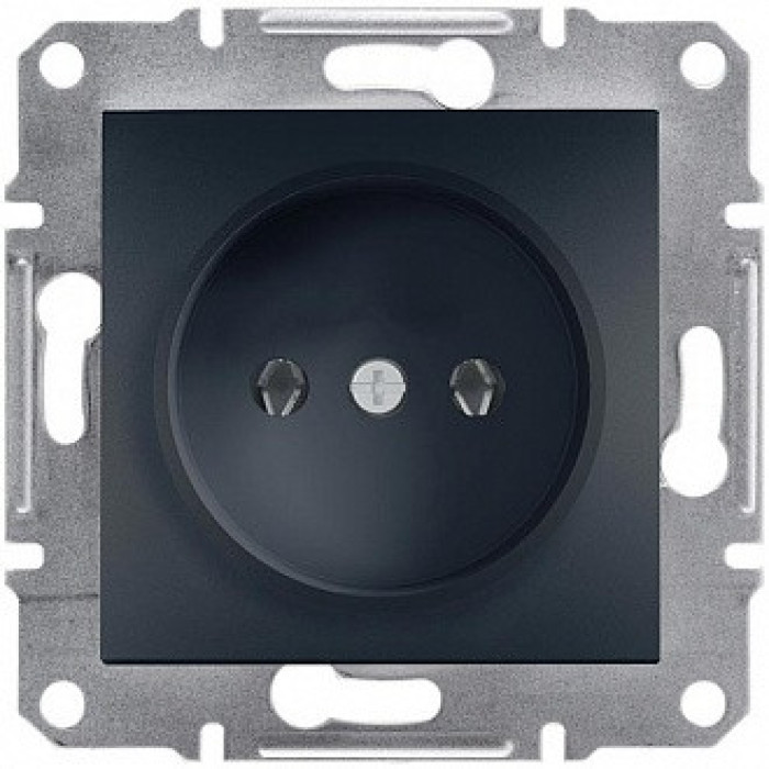 Розетка без заземлення Антрацит Schneider Electric Asfora EPH3000171