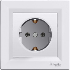 Розетка  с заземлением  Schneider Electric Asfora Белая EPH2900121
