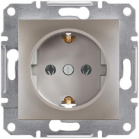 Розетка із заземленням Schneider Electric Asfora Бронза EPH2900169