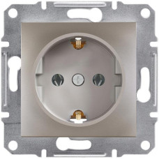 Розетка  с заземлением  Schneider Electric Asfora Бронза EPH2900169