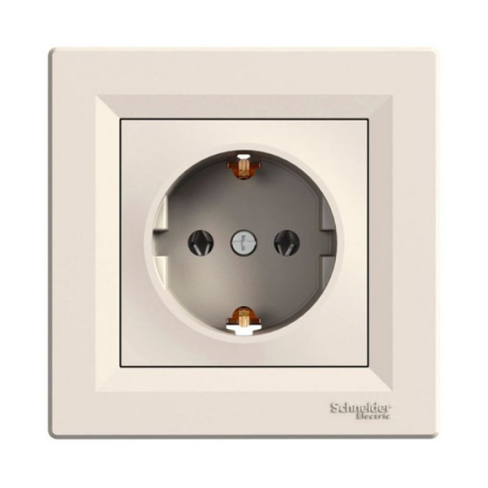 Розетка із заземленням Schneider Electric Asfora Крем EPH2900123