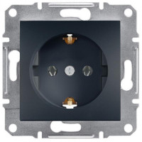 Розетка із заземленням Schneider Electric Asfora Антрацит EPH2900171