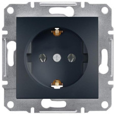 Розетка с заземлением  Schneider Electric Asfora Антрацит EPH2900171
