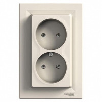 Розетка подвійна Крем Schneider Electric Asfora EPH9700123