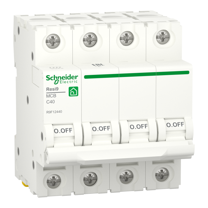 Автоматичний вимикач Schneider Electric R9F12440 4P характеристика C 40A