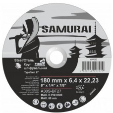 Диск SAMURAY,180*6.4*22.23, шліфувальний ,60V080
