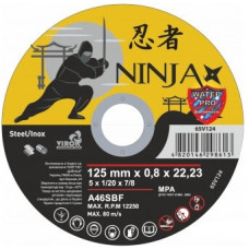 Диск NINJA,125*0.8*22.23, отрезной по металлу/нержав.стали,65V124