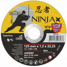 Диск NINJA,125*1.2*22.23, отрезной по металлу/нержав.стали,65V126