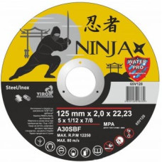 Диск NINJA,125*2,0*22,23, отрезной по металлу/нержав.стали,65V128