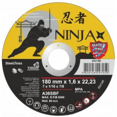Диск NINJA,180*1,6*22,23, отрезной по металлу/нержав.стали,65V180