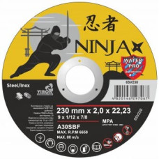 Диск NINJA,230*2.0*22.23, отрезной по металлу/нержав.стали,65V230