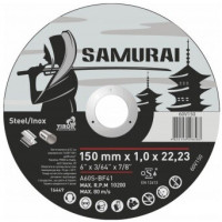 Диск SAMURAY,150*1.0*22.23, отрезной по металлу/нержав.стали,60V150
