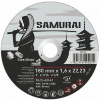 Диск SAMURAY,180*1.6*22.23, отрезной по металлу/нержав.стали,60V180