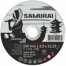 Диск SAMURAY,230*2.0*22.23, отрезной по металлу/нержав.стали,60V230