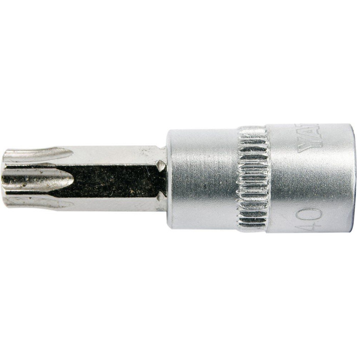 YT-04307 Головка торцевая к квадрату 1/4" с насадкой Т40 L=37 мм