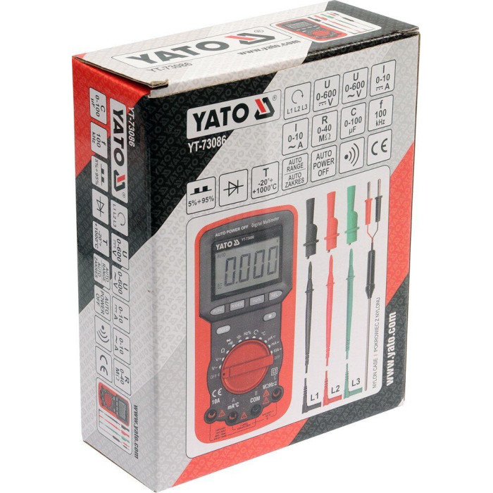 Цифровой мультиметр YATO YT-73086