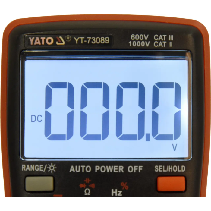 Цифровой мультиметр с ЖК-дисплеем YATO YT-73089