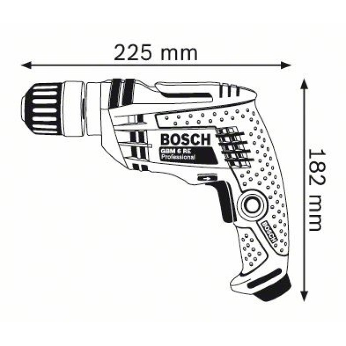 Bosch Дрель GBM 6 RE, 350Вт, 1,3кг (0601472600)