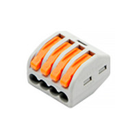 Клемник швидкого монтажу 4п сірий PA (TF-KNG-214) TITANUM