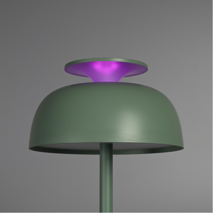 LED лампа настiльна з акумулятором VIDEX VL-TF23G 8.5W 4000K+RGB Green