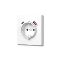 Розетка одинарная с заземлением USB-A+C 20W белая матовая VIDEX NOTA (VF-NT-SK1GUC-WH)