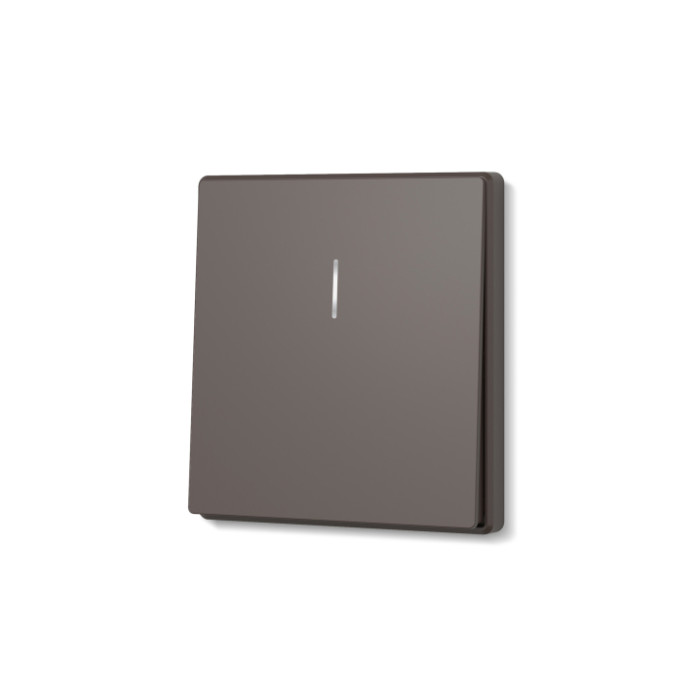 Выключатель одноклавишный с подсветкой МОККО VIDEX NOTA (VF-NT-SW1L-BR)