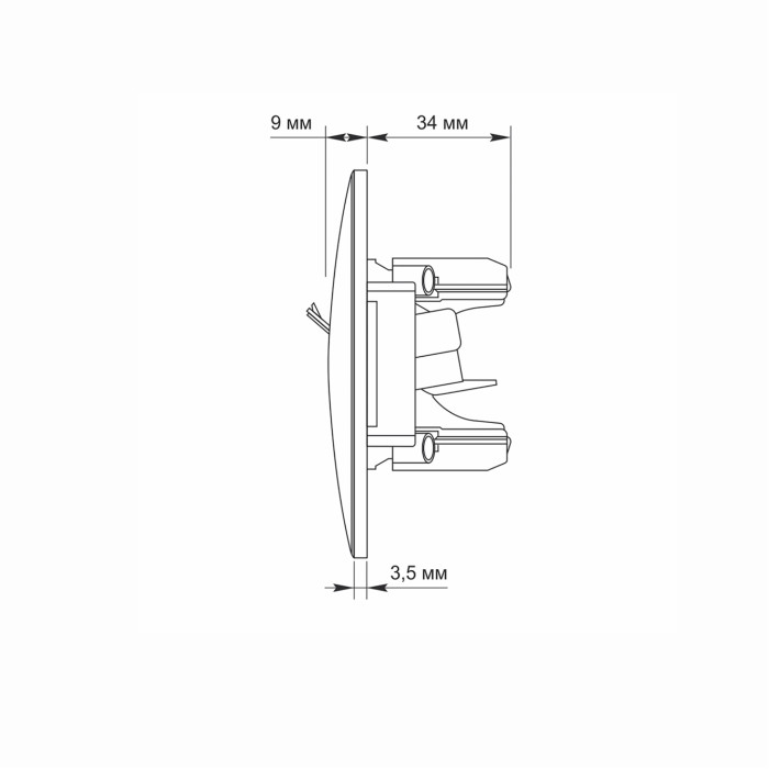 Розетка CAT3+CAT3 двойная телефонная черный графит VIDEX BINERA