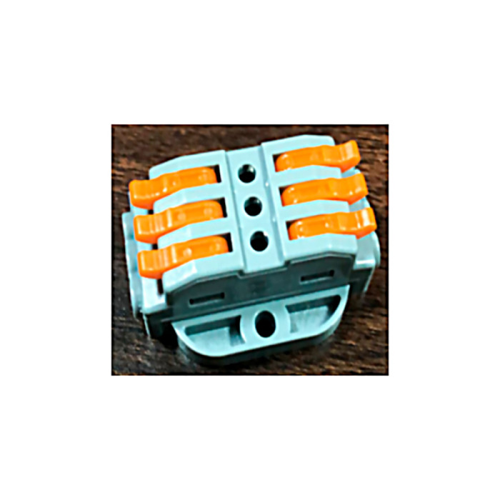 Клемник швидкого монтажу з кріпленням 3+3п сірий PC (TF-KNK-223) TITANUM