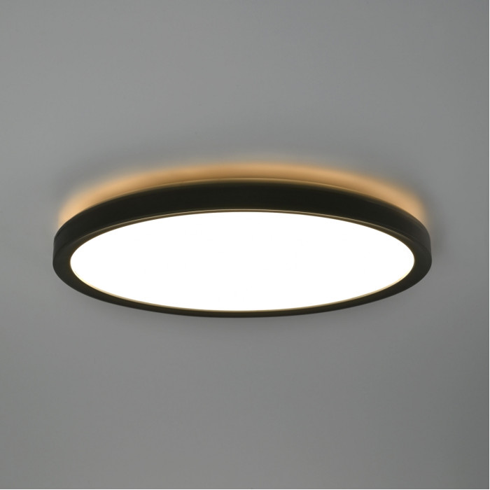 LED светильник с декоративной подсветкой VIDEX 18W 4000K Черный
