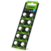 Батарейка годинникова Videx AG13/LR44 BLISTER CARD 10 шт