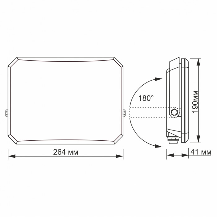 LED прожектор VIDEX F3 100W 5000K 220V Black (VLE-F3-1005B)