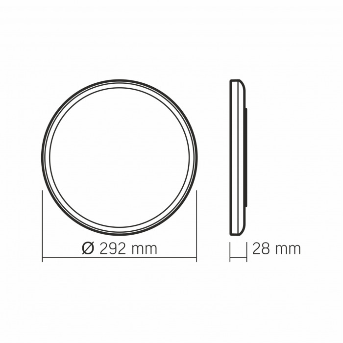 LED светильник с декоративной подсветкой VIDEX 18W 4000K Черный
