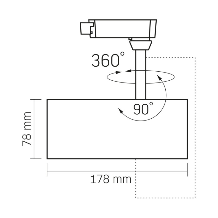 LED светильник трековый VIDEX 30W 60° 4100K черный