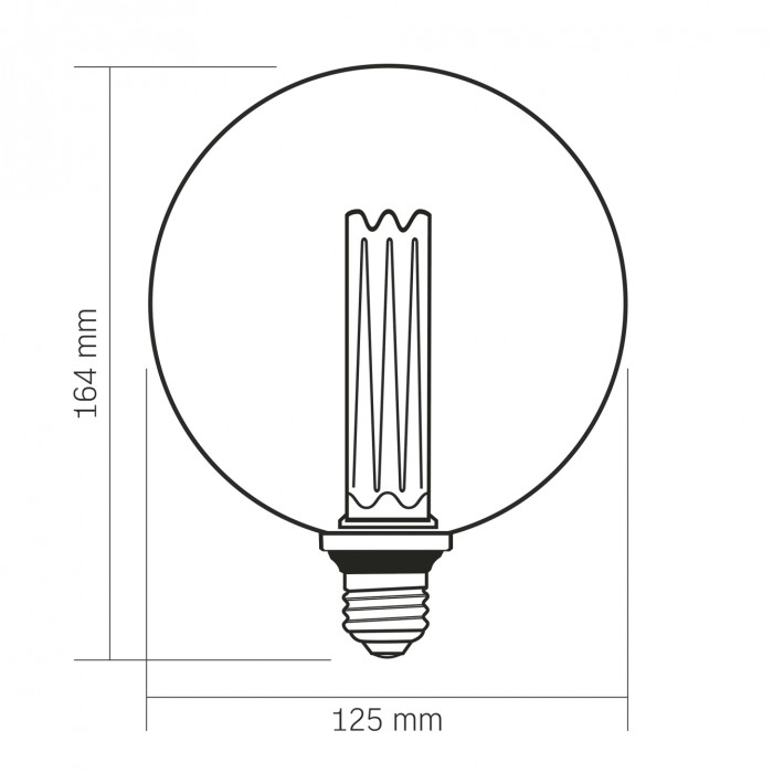LED лампа VIDEX Filament VL-DI-G125FC1980 4W E27 1800K