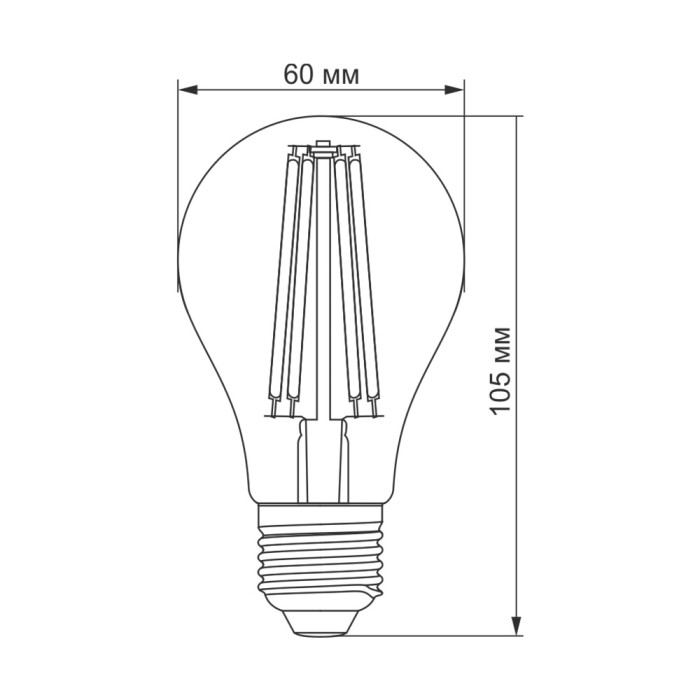 LED лампа TITANUM Filament A60 7W E27 2200К бронза