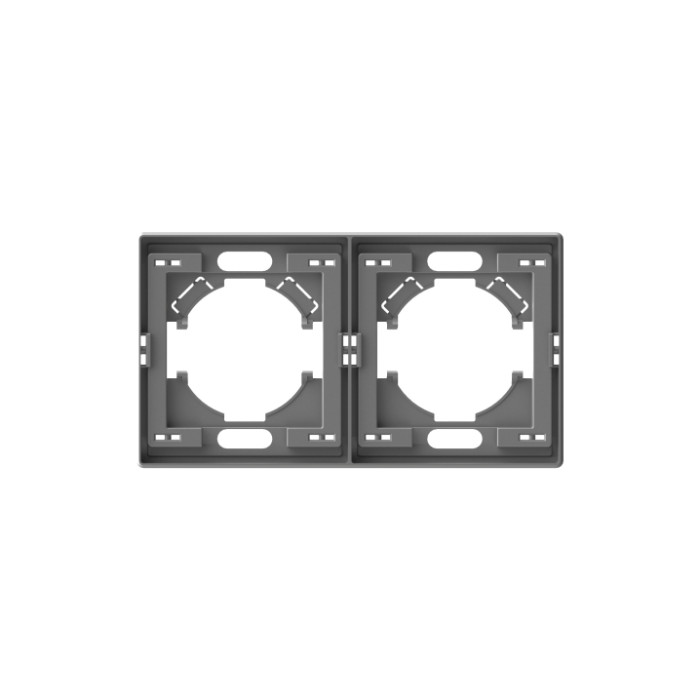 Рамка серый графит на 2 места горизонтальная VIDEX NOTA (VF-NT-FR2H-GR)