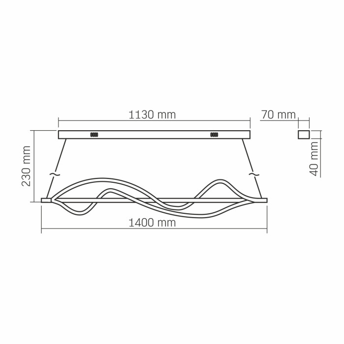 LED світильник функціональний VIDEX DECORA 80W VL-CLD-990-BK