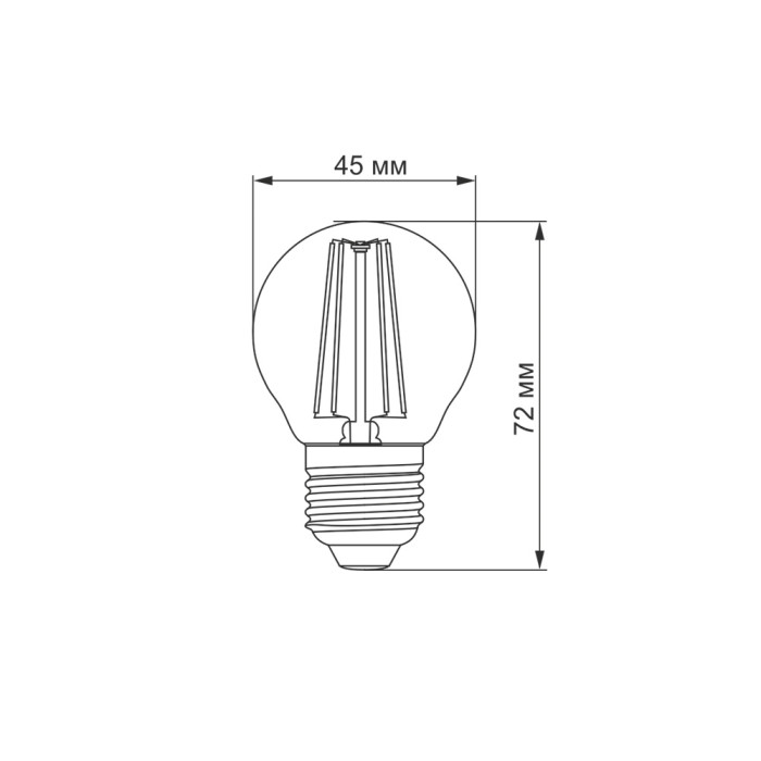 LED лампа TITANUM Filament G45 4W E27 2200К бронза