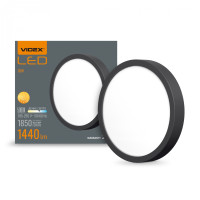 LED Светильник круглый накладной VIDEX 18W 5000K Black