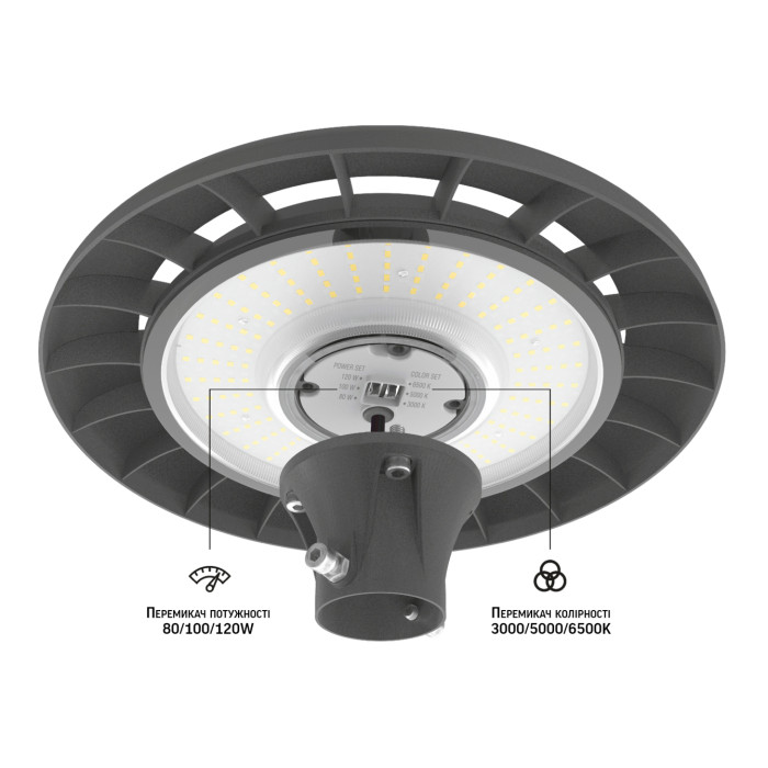 LED светильник парковый VIDEX SLP01 IP65 120W 16800Lm 3000/5000/6500K 220V