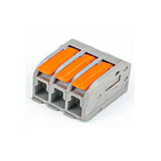 Клемник швидкого монтажу 3п сірий PA (TF-KNG-413) TITANUM