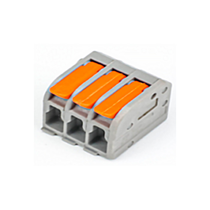 Клемник швидкого монтажу 3п сірий PA (TF-KNG-413) TITANUM