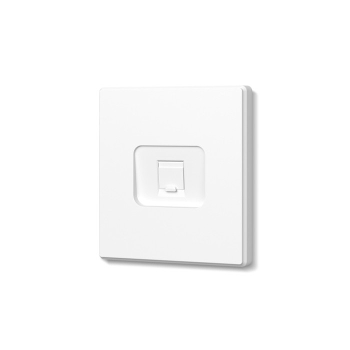 Розетка CAT6e одинарная компьютерная белая матовая VIDEX NOTA (VF-NT-SK1PC6-WH)