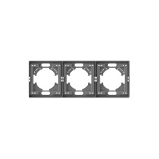 Рамка серый графит на 3 места горизонтальная VIDEX NOTA (VF-NT-FR3H-GR)