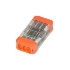 Клемник швидкого монтажу самозатискний 3+3п прозорий PС (TF-KNSZ-223) TITANUM