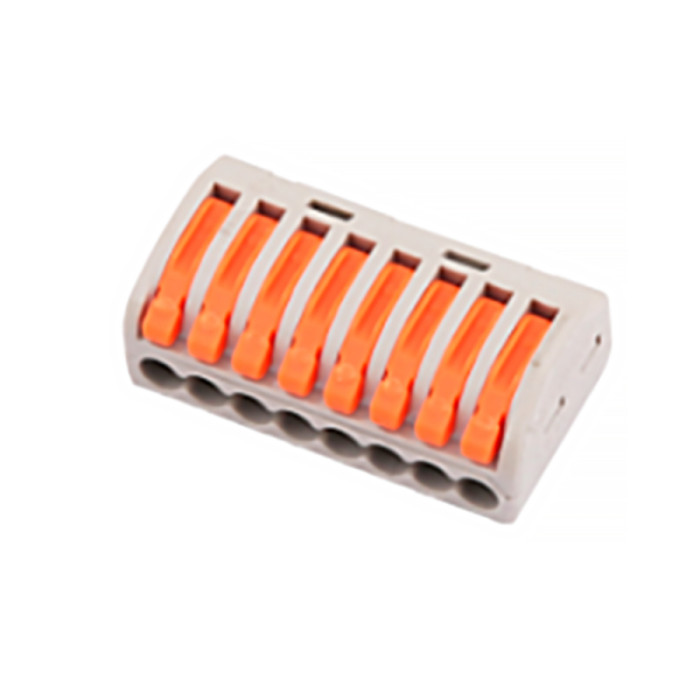 Клемник швидкого монтажу 8п сірий PС (TF-KNG-218) TITANUM